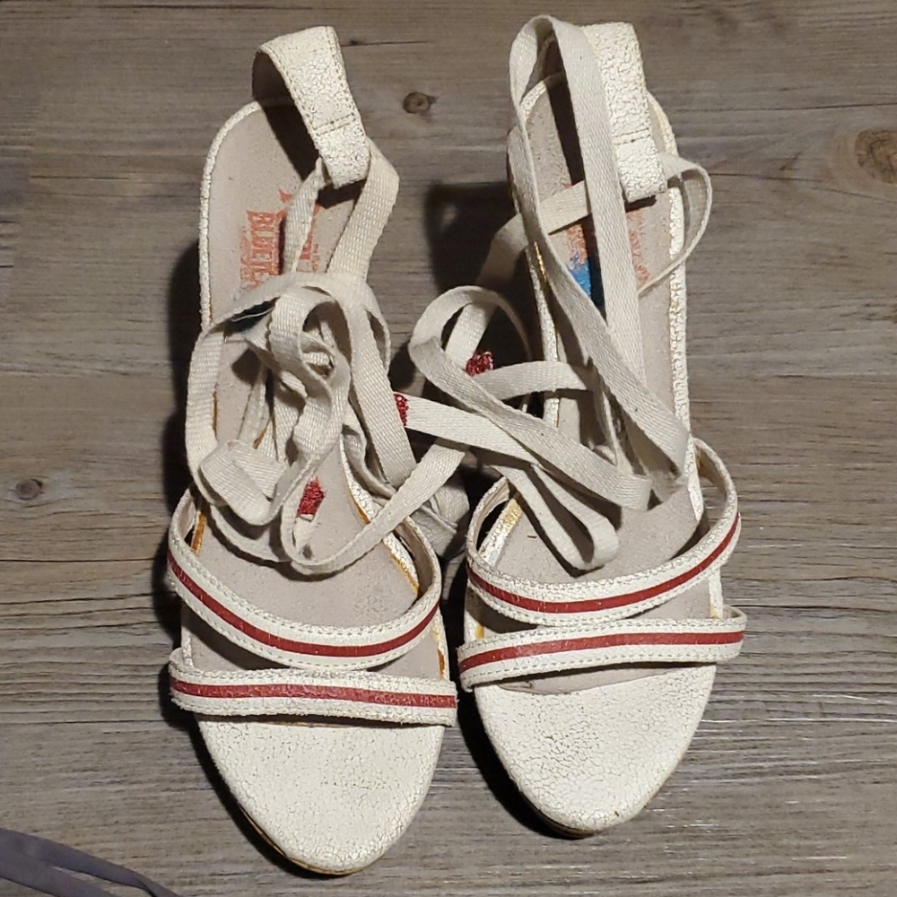 Replay Footwear | Strappy Cork Wedge Strappy Sandals | 36 | White